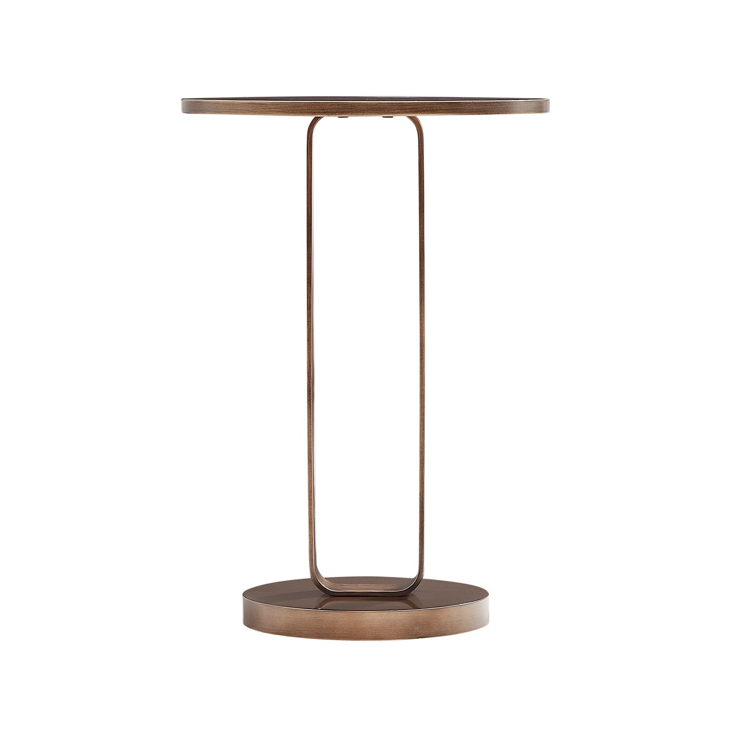 Tareel - Round Accent Table With Open Oval Pedestal - Antique Bronze Home Essentials