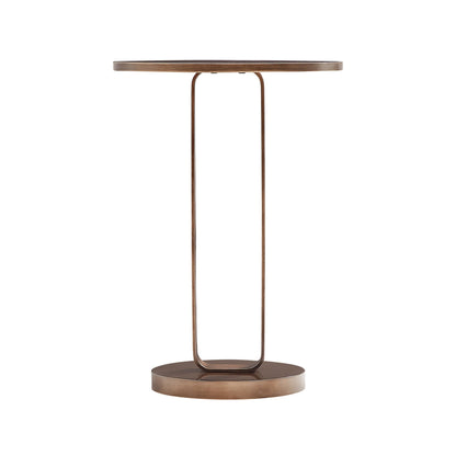 Tareel - Round Accent Table With Open Oval Pedestal - Antique Bronze Home Essentials