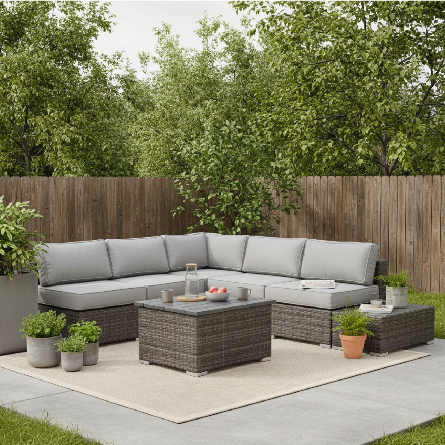 Sectional, Stylish Entertainment, Outdoor Living LSI Patio Furniture