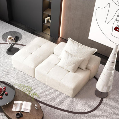 Modern Oversized Modular Sectional Sofa, Sparkling Fabric Soft Cushions With 2 Pillows Home Essentials