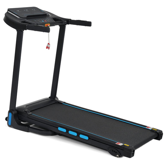 3.5Hp Hydraulic System Auto Foldable Treadmill With Incline, Heart Rate Sensors, Type C & USB Charge, Bluetooth Speaker - Black Daily Nest