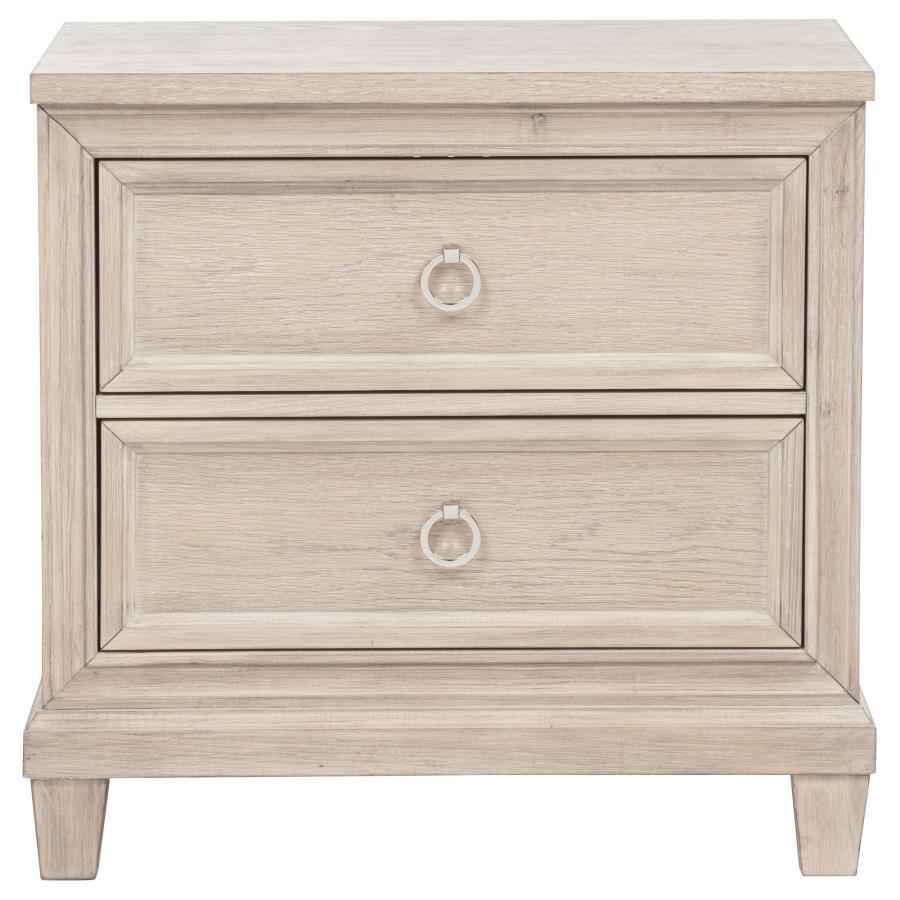 Pembroke - 2-Drawer Nightstand Bedside Table - Washed Oak Coaster Fine Furniture