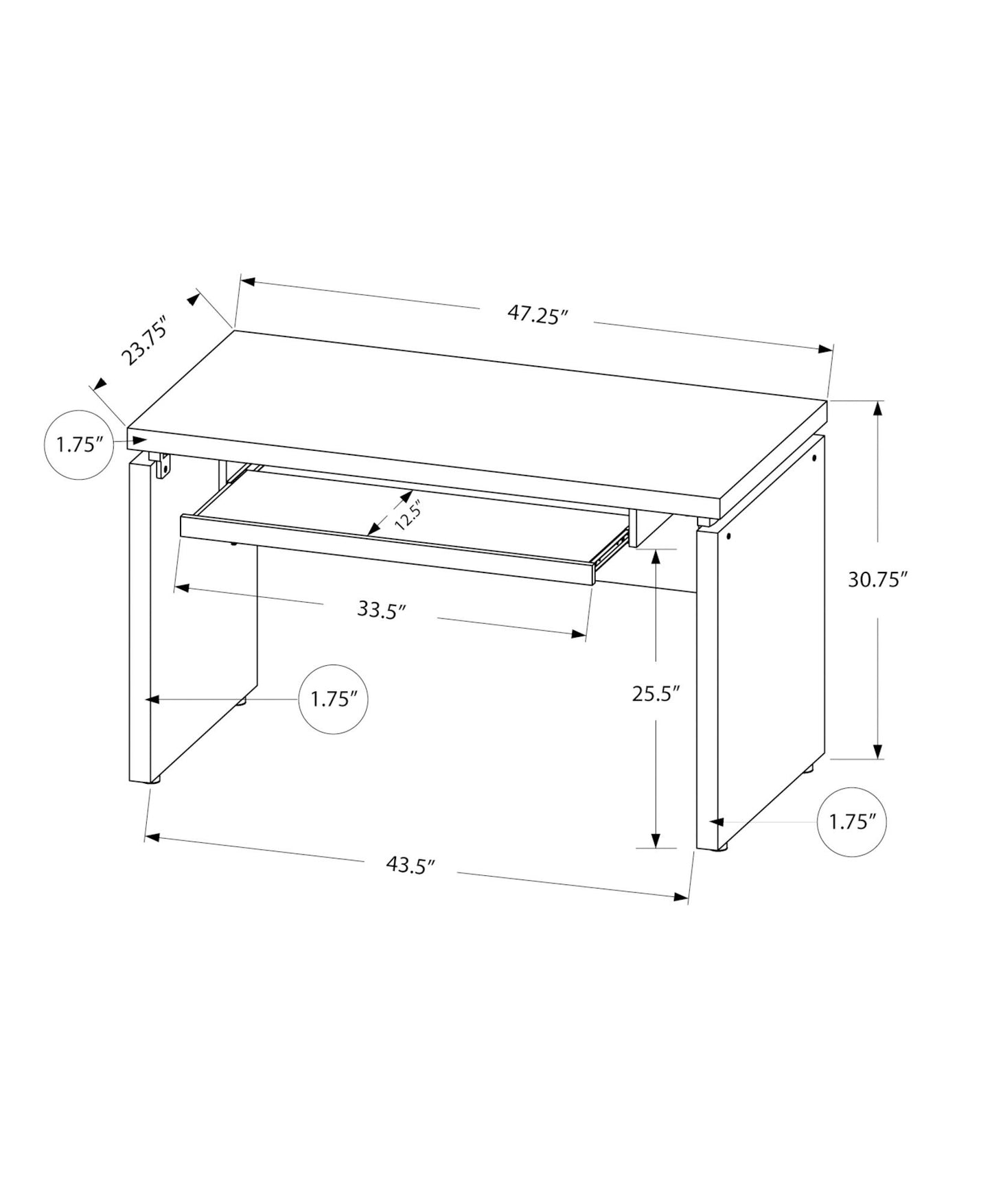 Computer Desk For Home Office 8th Street