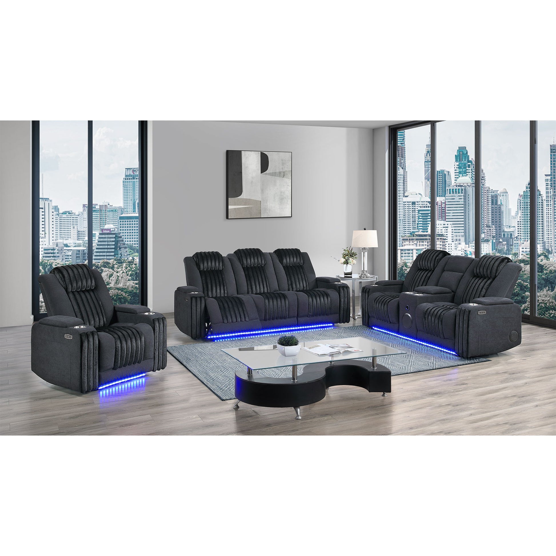 Duran - Power Reclining Loveseat With Power Headrest Global Furniture USA