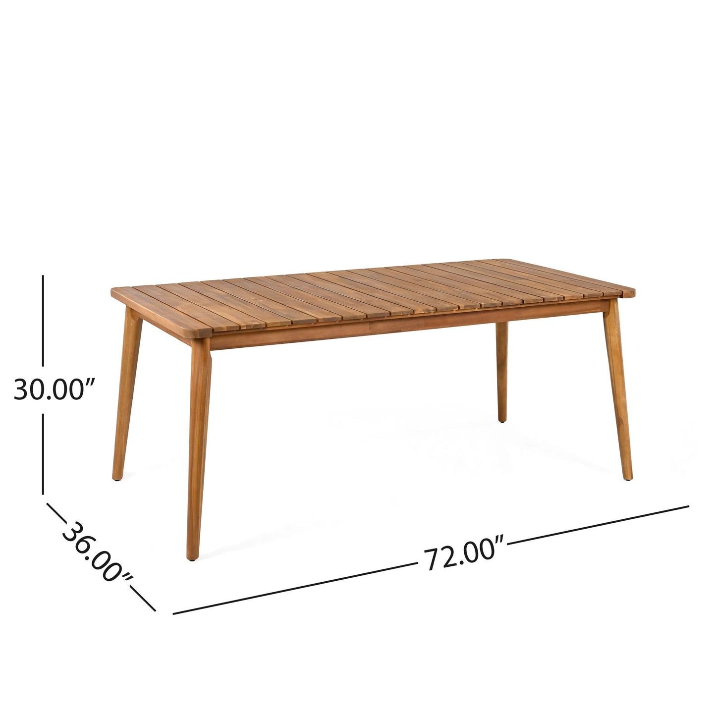 Dining Table 8 Person Outdoor Table, Farmhouse Furniture For Patio, Garden, Backyard - Teak Noble House