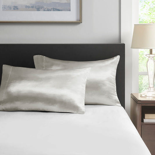 Pillowcases (Set of 2) Queen - Light Gray