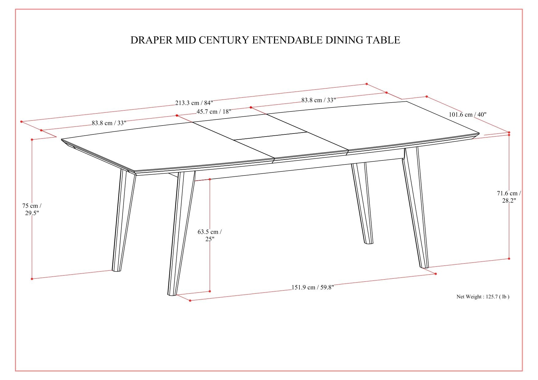 Draper - Rectangular Dining Table Simpli-Home