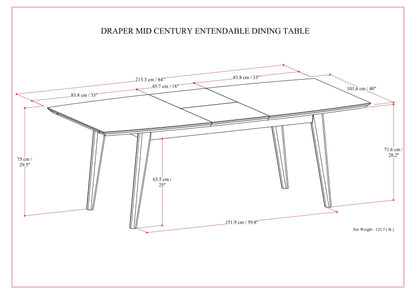 Draper - Rectangular Dining Table Simpli-Home