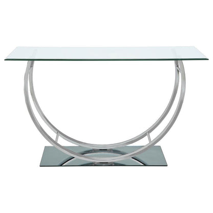 Danville - Rectangular U-Shaped Glass Top Table CoasterEssence