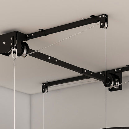 4 X 8 Ft Overhead Garage Storage Rack - Black Daily Nest