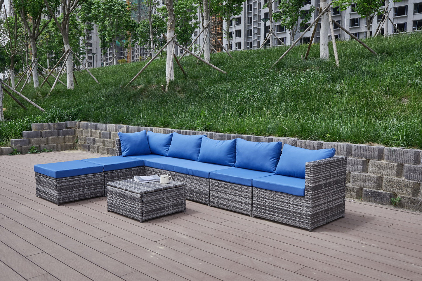 Patio Sofa With Cushions Home Essentials
