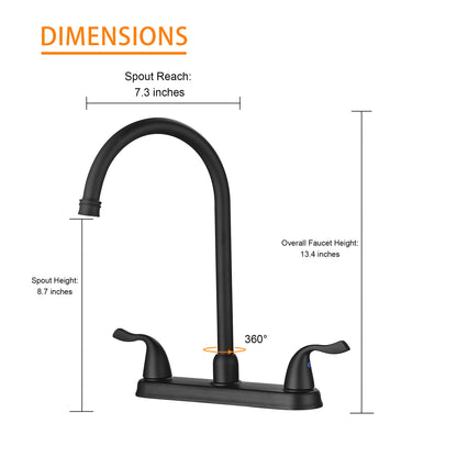 Stainless Steel Kitchen Sink Faucet With 2 Handles, 3 Hole Installation Daily Nest