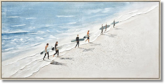 Surf Parade Serenity - 28" x 55" Framed Wall Art Classy Art