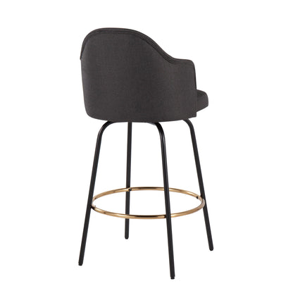 Ahoy - Contemporary Fixed Height Counter Stool Round Footrest (Set of 2) Lumi Source