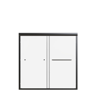 Semi-Frameless Double Sliding Shower Door, Bypass Shower Door, 1 / 4" (6Mm) Thick SGCC Tempered Glass Door Daily Nest
