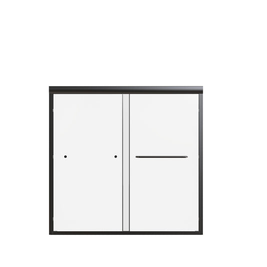 Semi-Frameless Double Sliding Shower Door, Bypass Shower Door, 1 / 4" (6Mm) Thick SGCC Tempered Glass Door Daily Nest