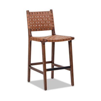 Andre - Counter Stool With Back - Pecan Brown Jennifer Taylor Home