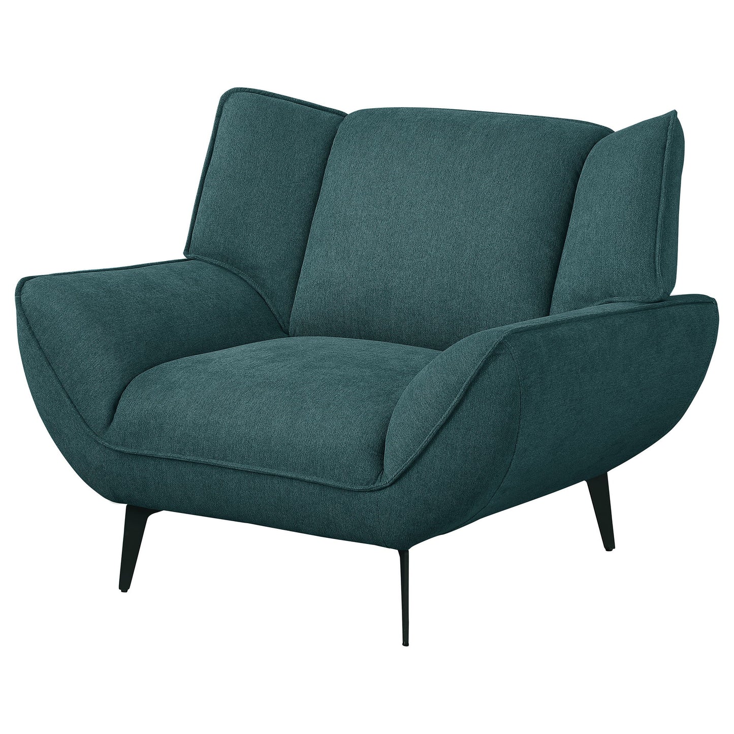 Grenada - Upholstered Flared Arm Accent Chair - Teal Blue Furniture Max