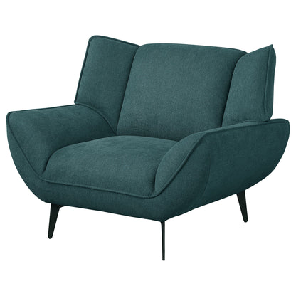 Grenada - Upholstered Flared Arm Accent Chair - Teal Blue Furniture Max
