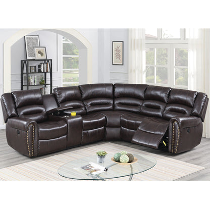 Reclining Sectional Sofa With Console Home Essentials