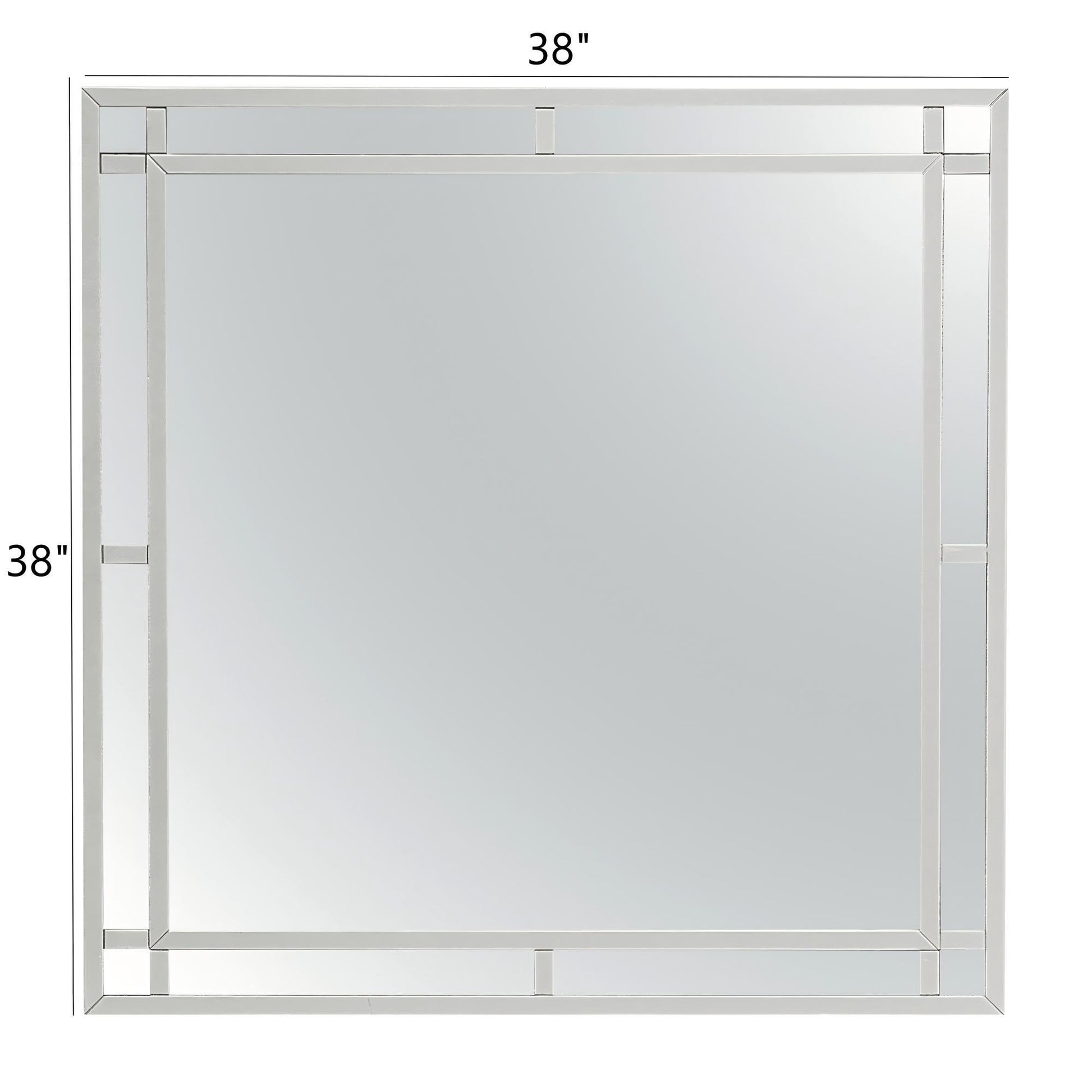 Madison - Mirror - Silver Champagne Glory Furniture