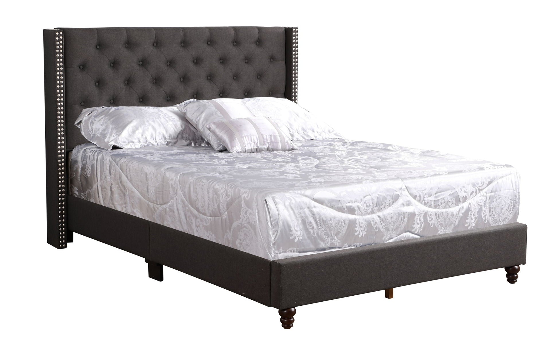 Nailhead Bed Transitional Vibrant Glory Furniture