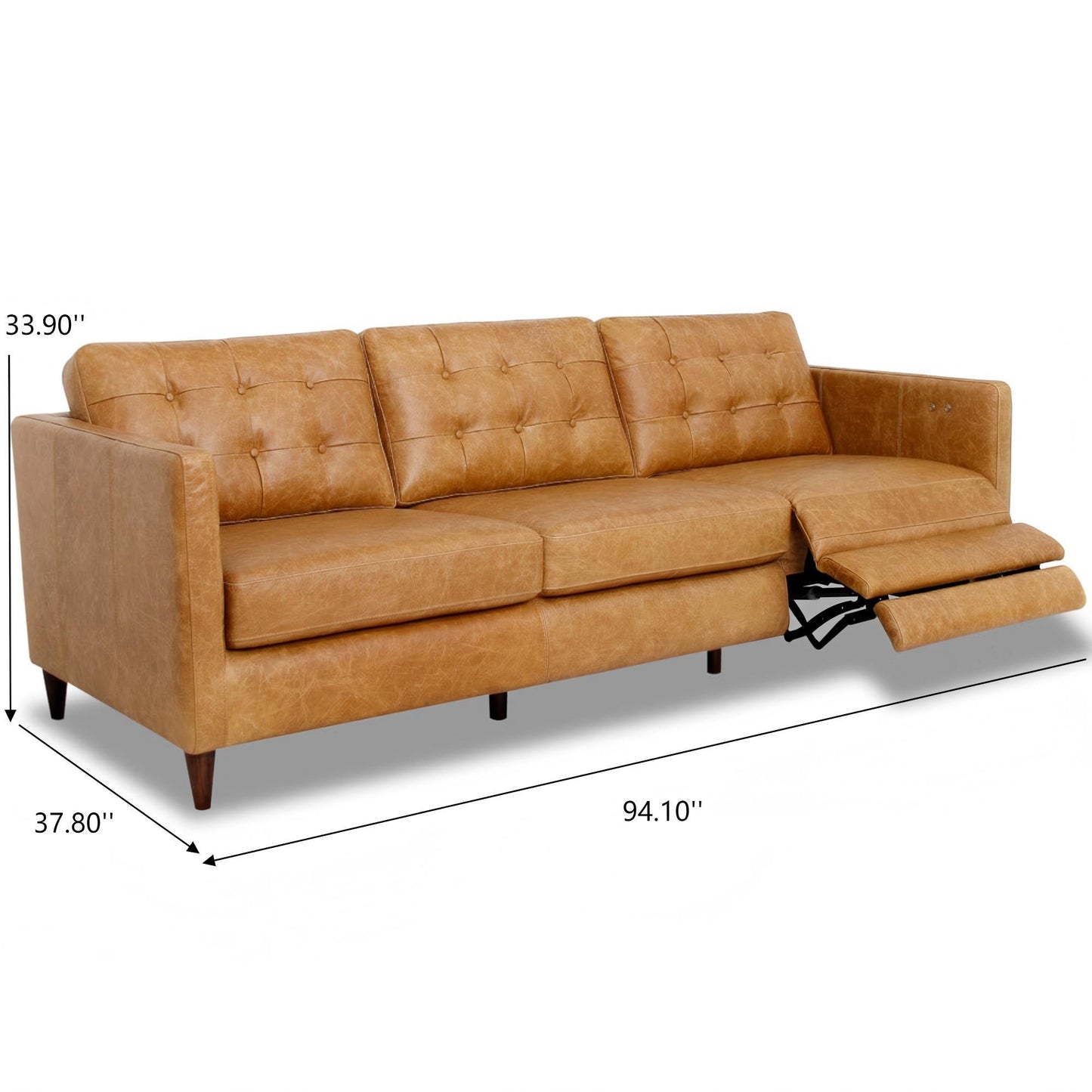 Christopher - Electric Inclining Sofa Left Facing - Tan Ashcroft Furniture