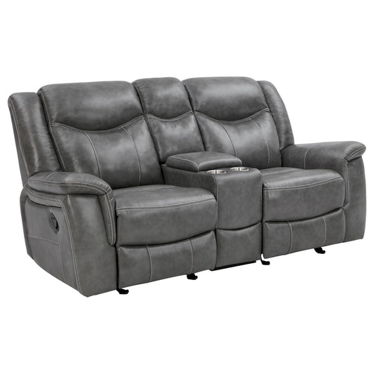 Carmen - Cool Motion Loveseat With Storage, With Reclining Function And Built In Storage - Gray Furniture Max