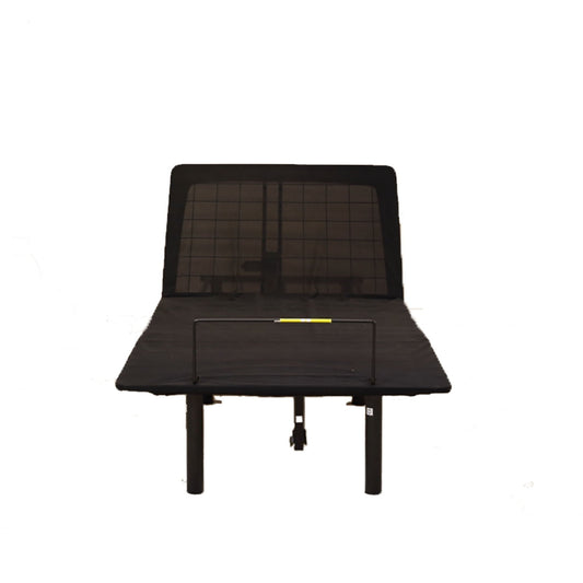 Adjustable Metal Bed Base With Head And Foot Incline, Anti Snore Feature, Wireless Control, Twin Long - Antique Black Home Essentials