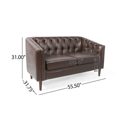 Sophisticated Loveseat With Diamond Stitched Detailing Noble House