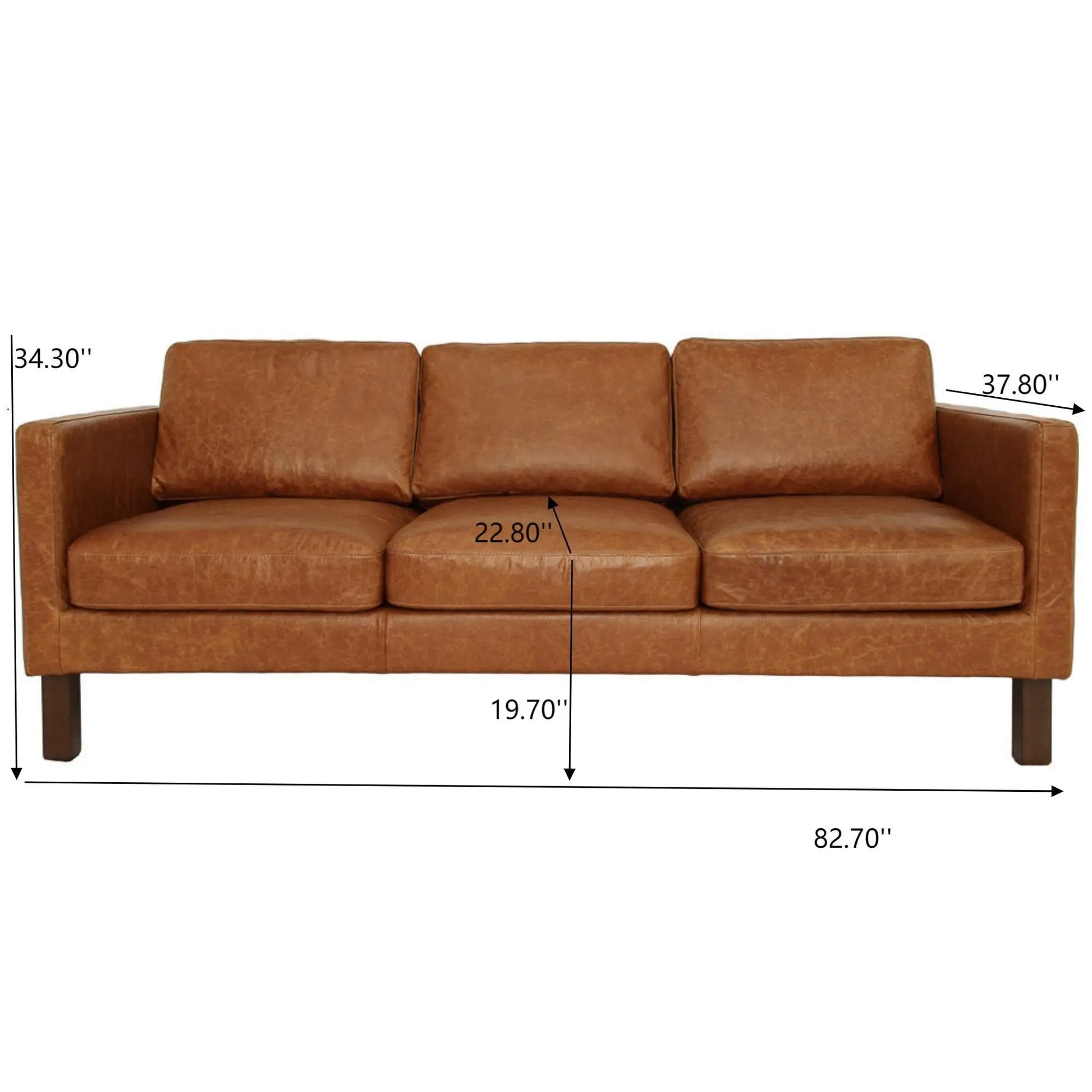 Memphis - Waxy Sofa - Cognac Ashcroft Furniture