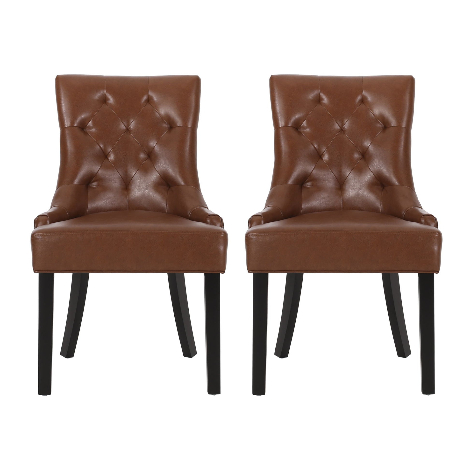 Cheney - Contemporary Dining Chair Tufted Upholstery (Set of 2) Noble House
