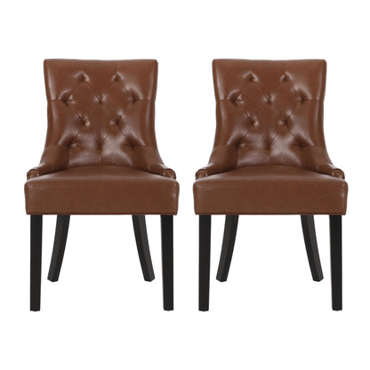 Cheney - Contemporary Dining Chair Tufted Upholstery (Set of 2) Noble House