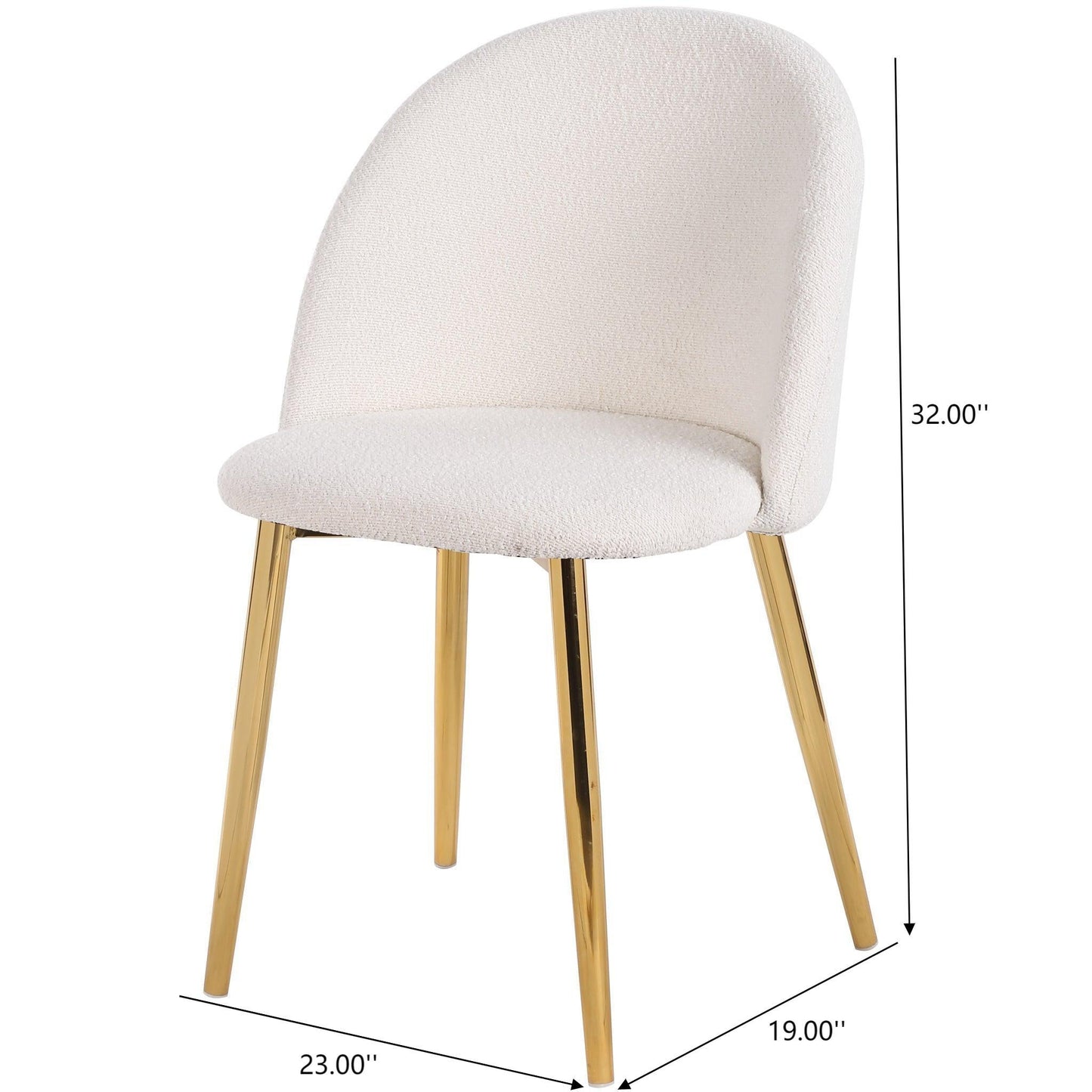 Marion - Mid-Century Modern Dining Chair (Set of 2) - Gold / White Ashcroft Furniture