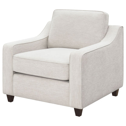 Mahaffey - Upholstered Sloped Track Arm Chair - Beige Furniture Max