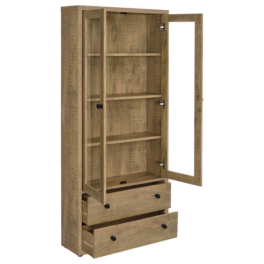 Hawthorne - 4-Shelf Glass Door Tall Cabinet With Drawers Coaster Fine Furniture