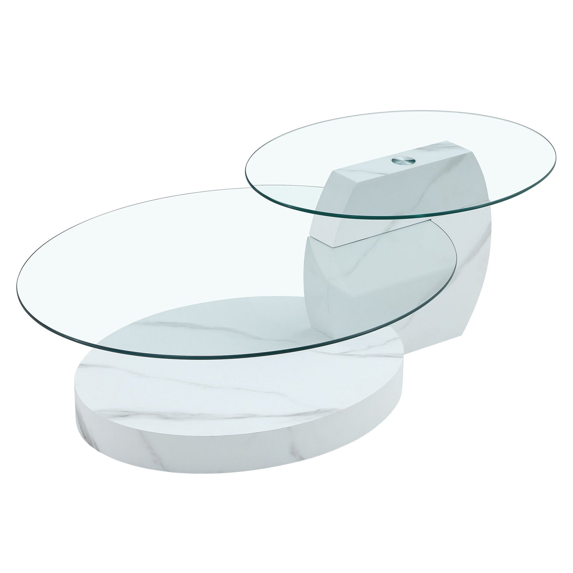 Contemporary Artistic Double Layer Coffee Table Home Essentials