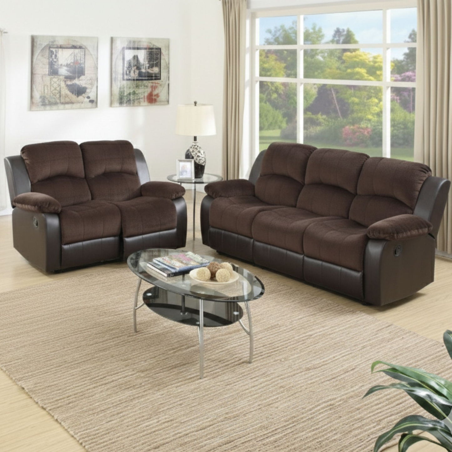 Modern Living Room Set, Reclining Mechanism Home Essentials