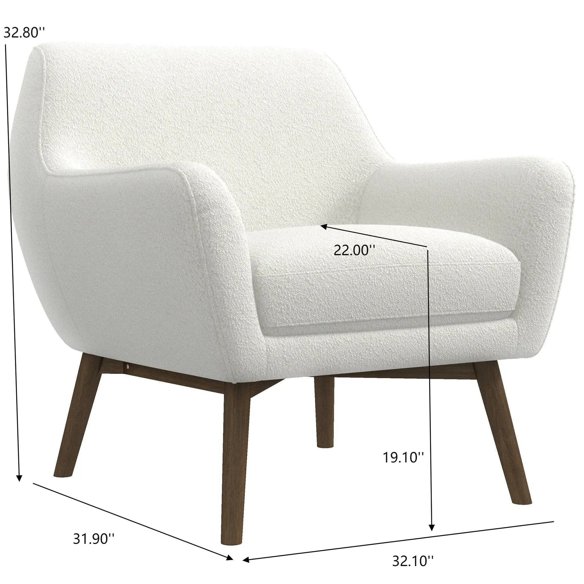 Panom - Lounge Chair - Brown / White Ashcroft Furniture