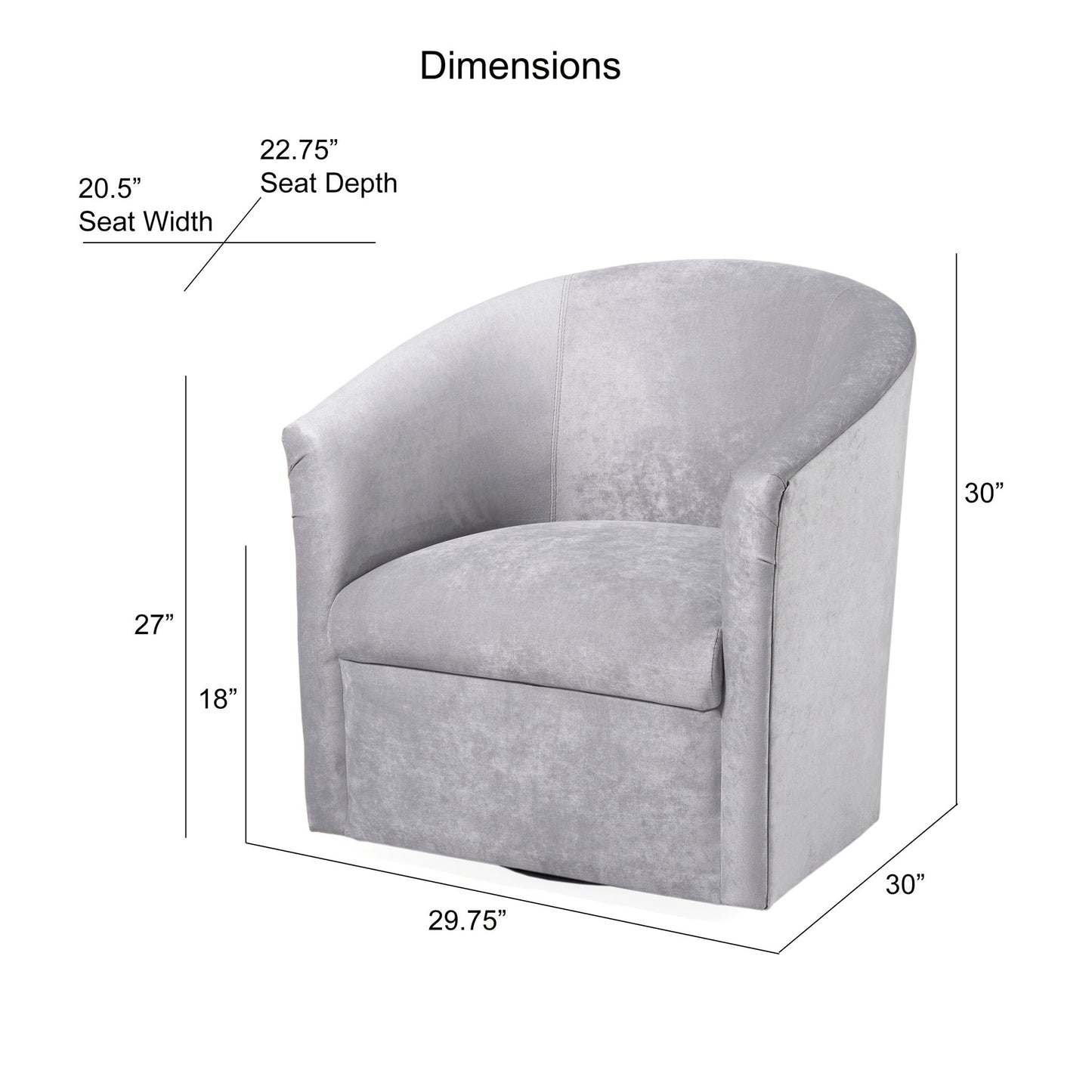 Eden - Swivel Chair With Upholstery And Hardwood Frame Ridgecrest Home