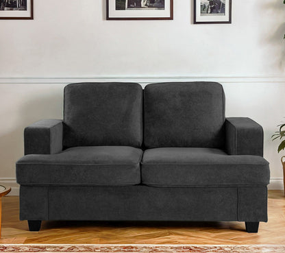 Modern Loveseat, Comfortable 2 Seater Couch With Deep Seating, Loose Back Cushions, Wide Arms US Pride