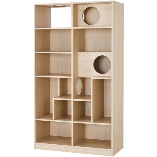 Furniture Style Cat Bookcase Cat Tree Shelves - Natural Daily Nest