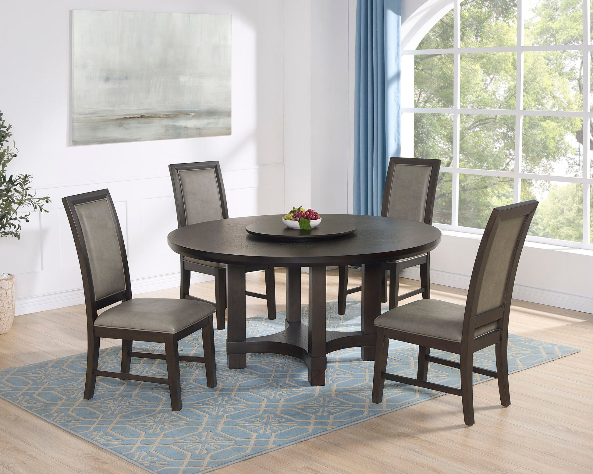 Jeffries - 5 Piece Dining Room Set - Espresso Crown Mark