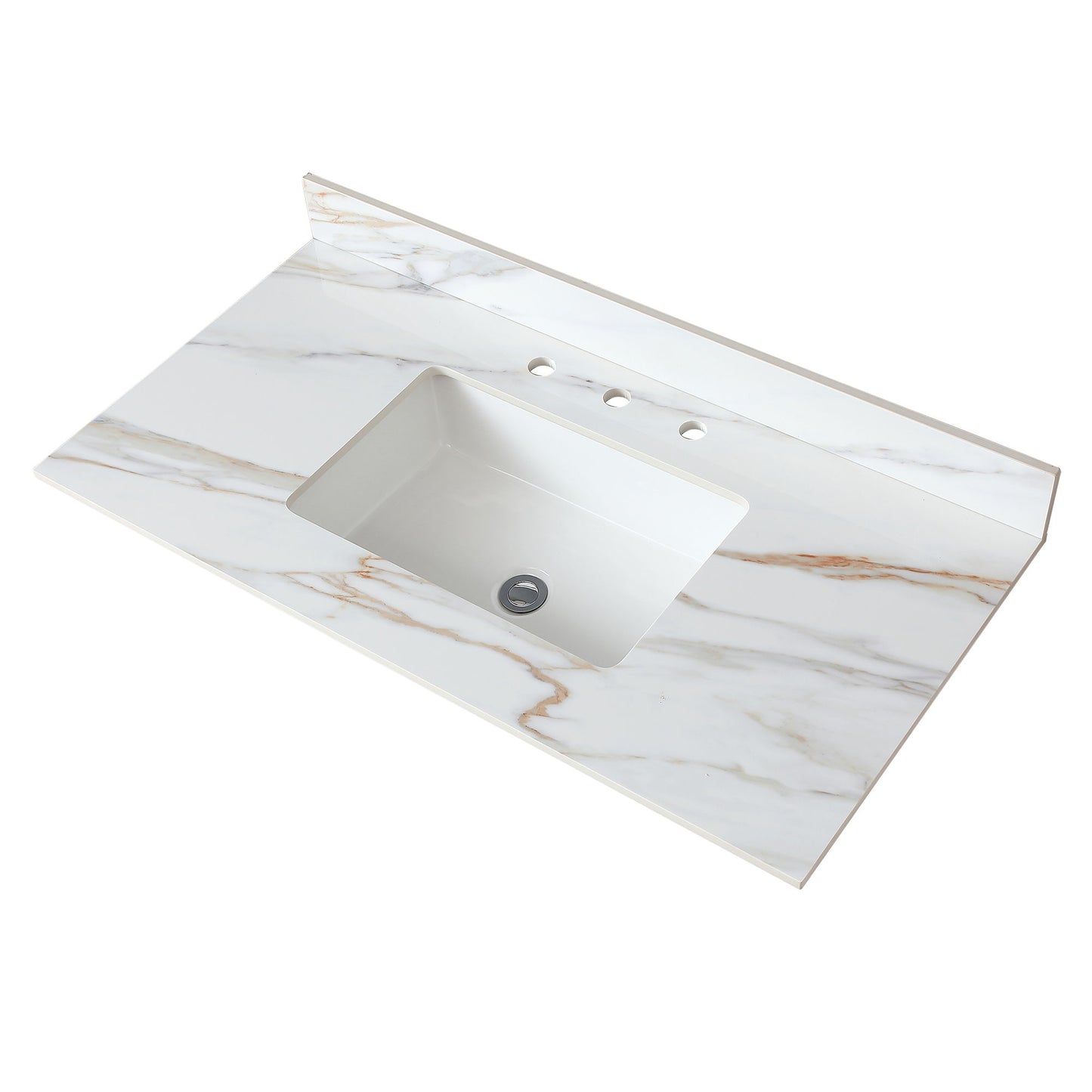 Vanity Top With Undermount Sink And Backsplash, Sintered Stone Daily Nest