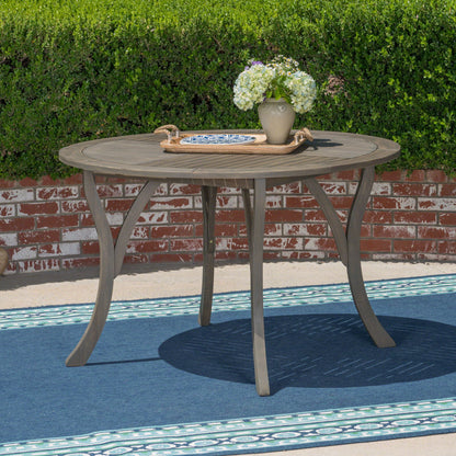 Hermosa - Outdoor Acacia Wood Table Circular Design Noble House