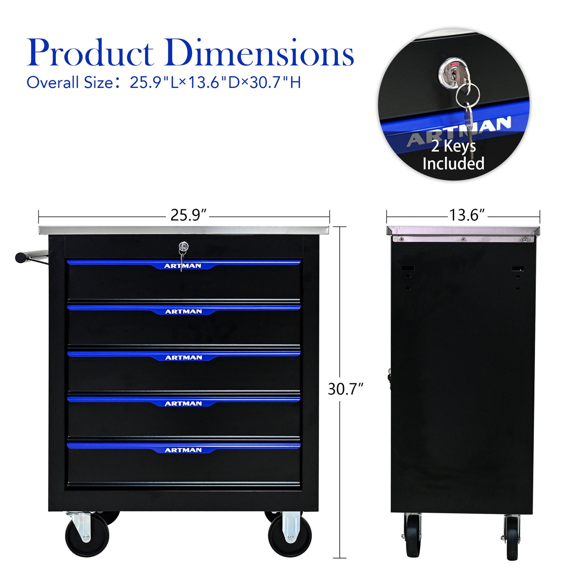 Drawer Multifunctional Tool Cart With Wheels Daily Nest