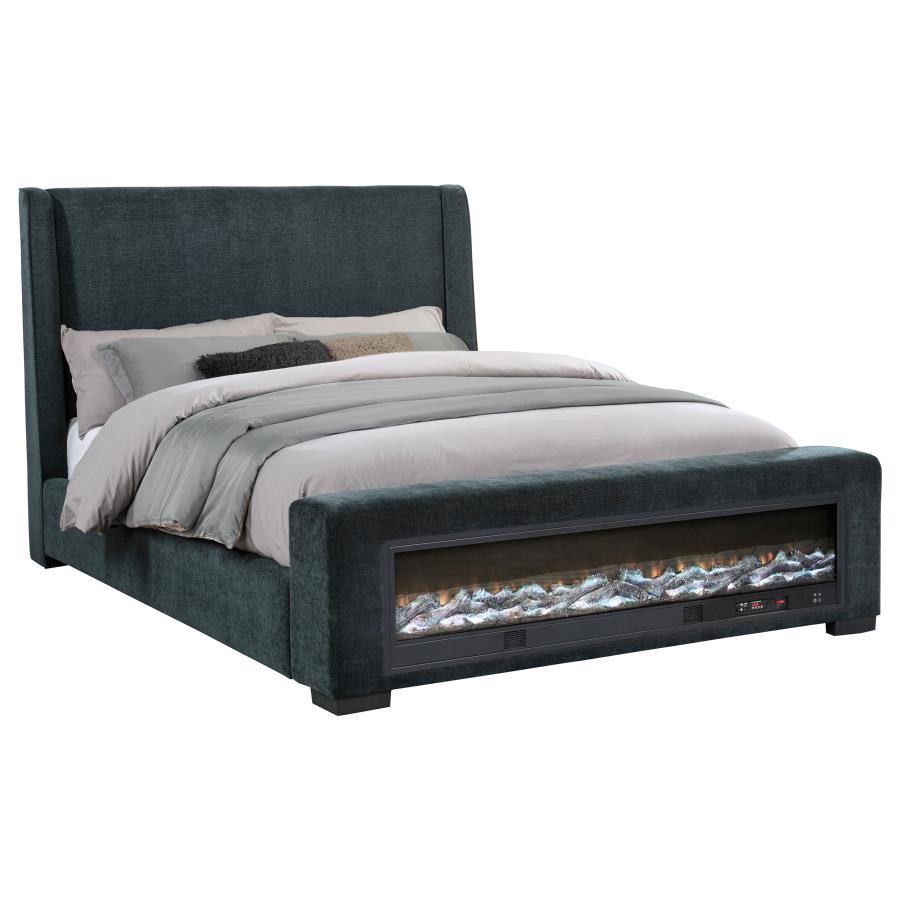 Preston - Upholstered Audio Flame Visualizer Bed Coaster Fine Furniture