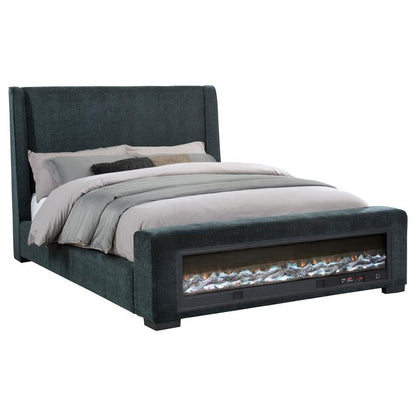 Preston - Upholstered Audio Flame Visualizer Bed Coaster Fine Furniture