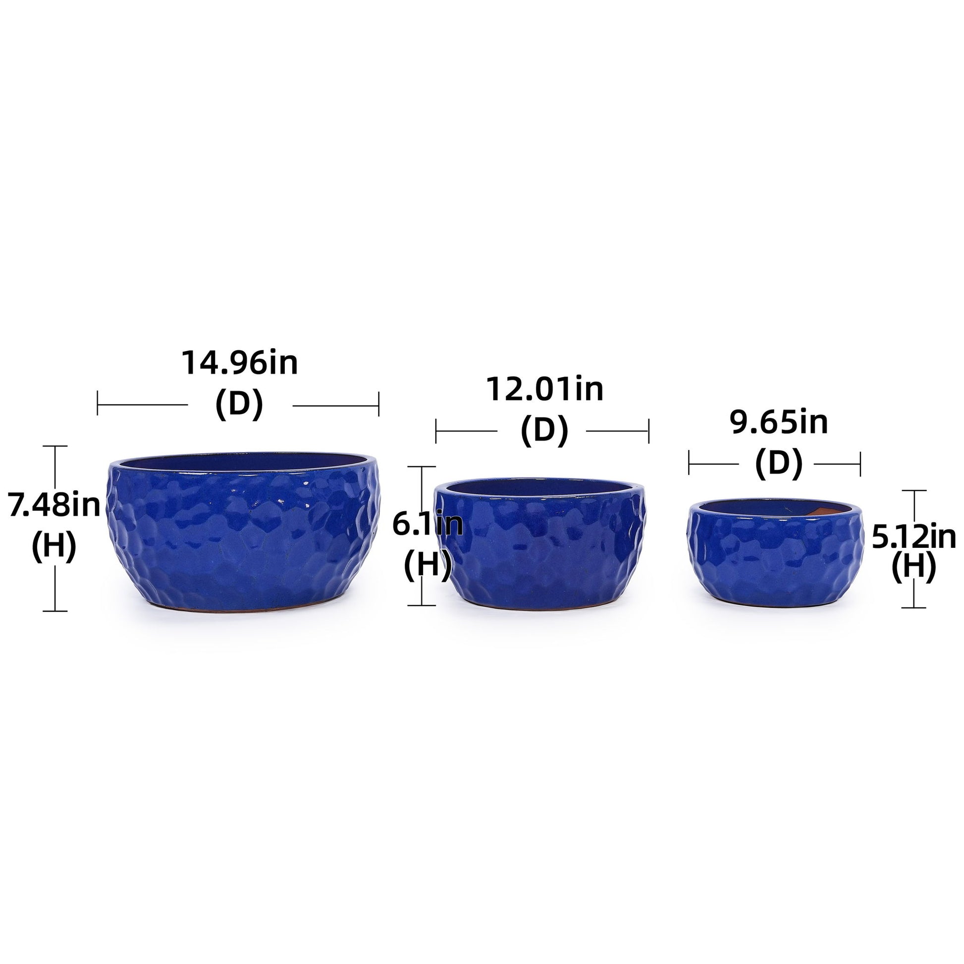 3 Pieces Ceramic Flowerpot Daily Nest