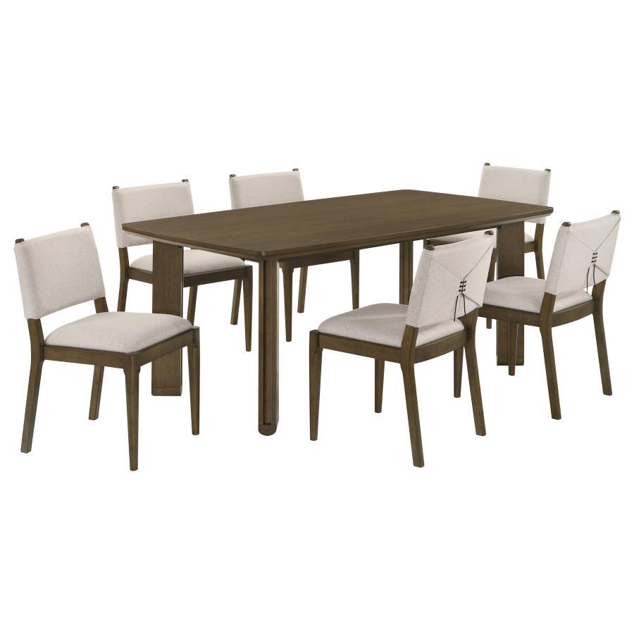 Ottowa - 7 Piece Rectangular Wood Dining Room Table Set - Brown Coaster Fine Furniture